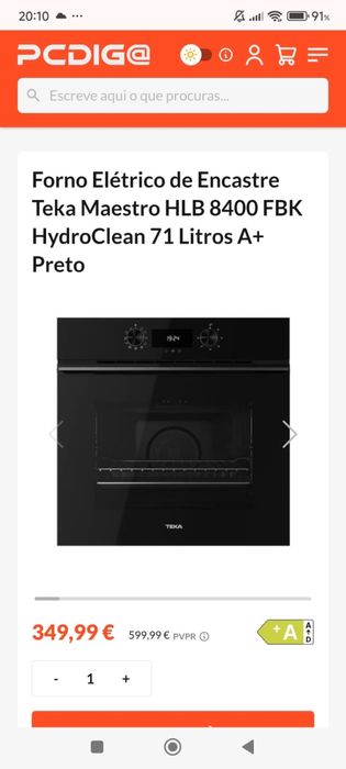 Placa vidrocerâmica e Fogão