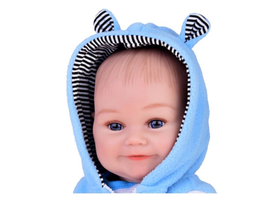 Realistyczna lalka chłopiec Reborn 50 cm bobas gaworzy smieje sie