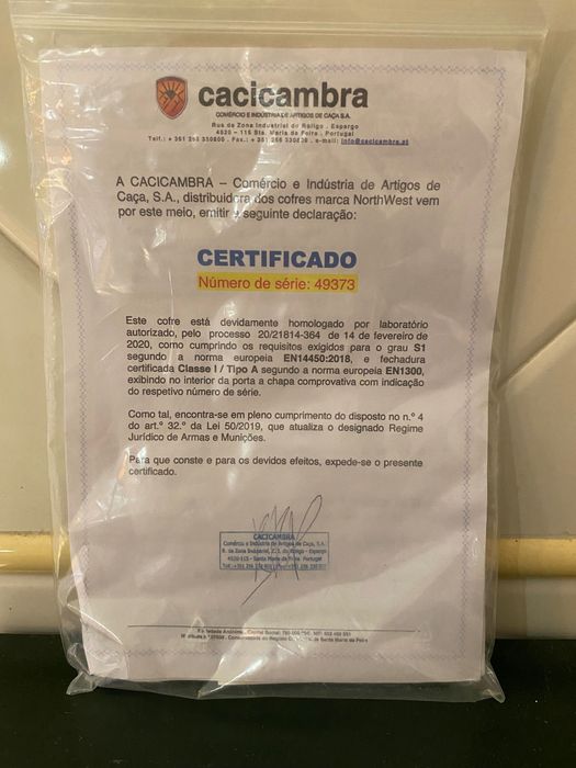 Cofre para armas de caça
