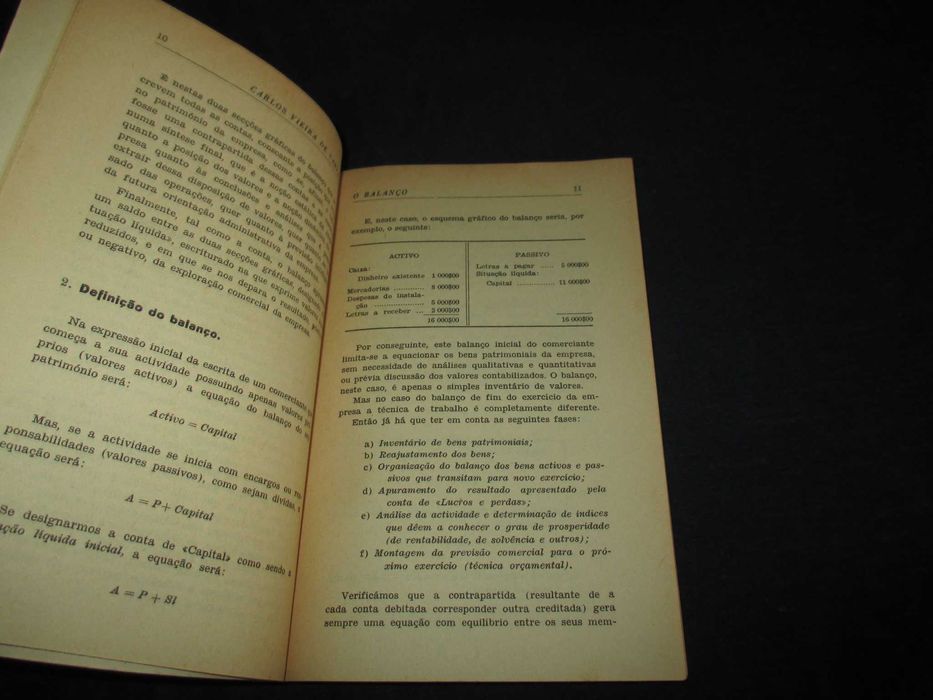 Livro O Balanço Carlos Vieira de Carvalho Colecção Saber