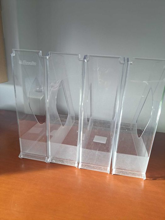 4x Porta-Revistas Esselte Europost Cristal