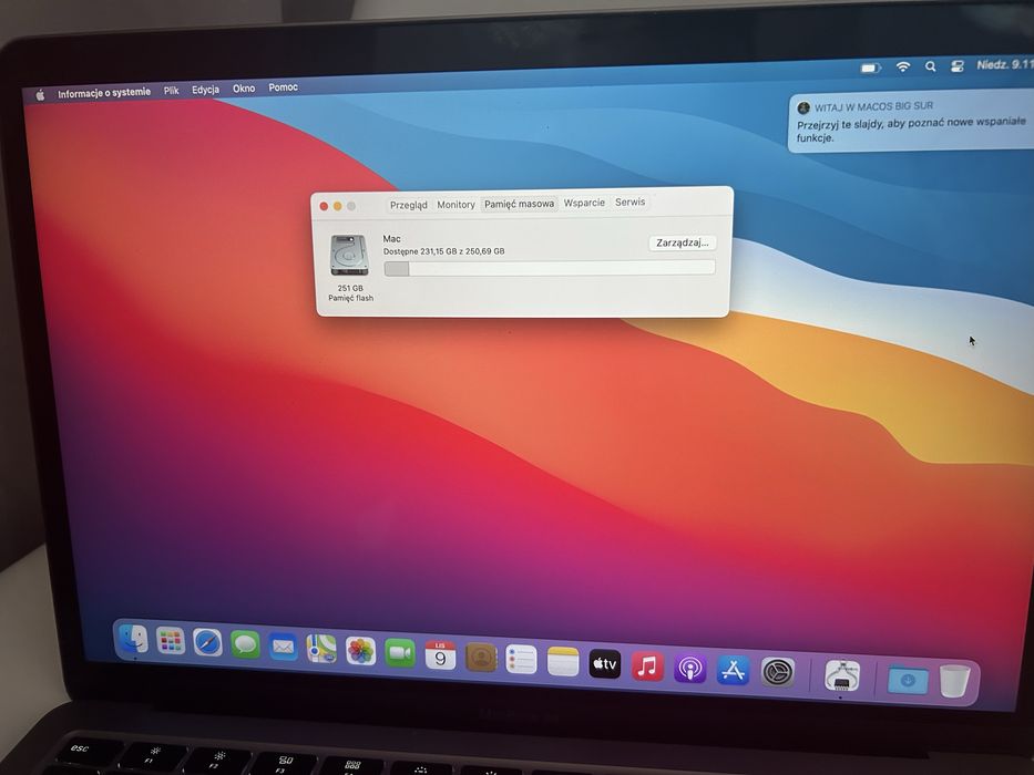 Apple MacBook Air A2197 13 i3 8GB 256GB SSD 2020r