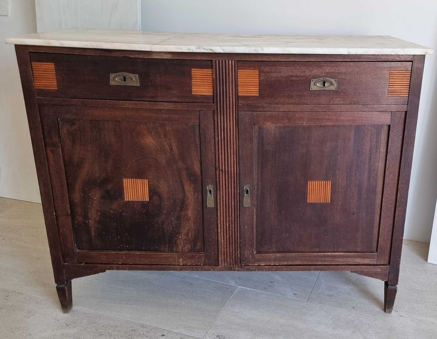 Móvel vintage - Art Deco 1930 - Cómoda Madeira maciça _