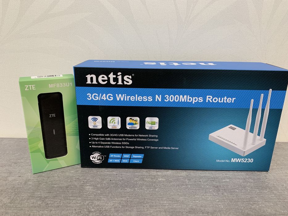 300Мб GSM 3G 4G роутер интернет Netis ZTE маршрутизатор под сим карту