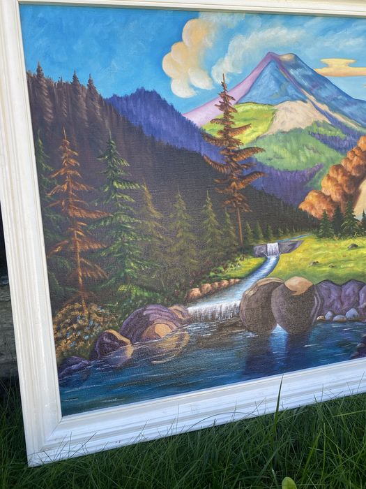 Велика картина гірський пейзаж 104см/80см