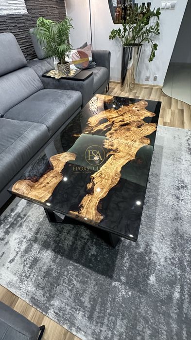 Stół z żywicąorzech topola suar oliwa dąb zywica premium loft