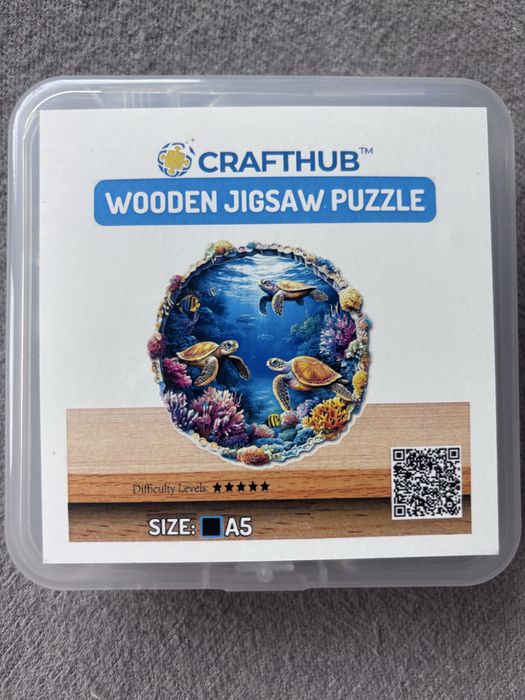Drewniane puzzle/drewniana układanka/Żółw