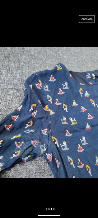 Jesienna zimowa codzienna sukienka w wzór