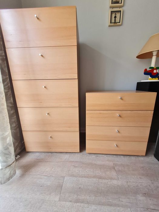 Conjunto Camiseiro + Mesa Cabeceira cor faia