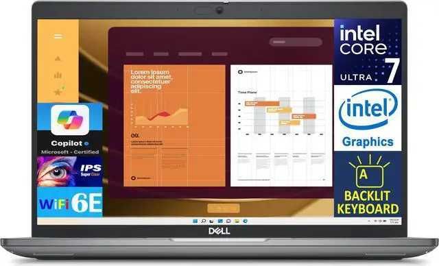 Dell Latitude 5450|14,1"Full-IPS| Intel Ultra 7-165u |16G-DDr5|NVMe512G|Mala|W11