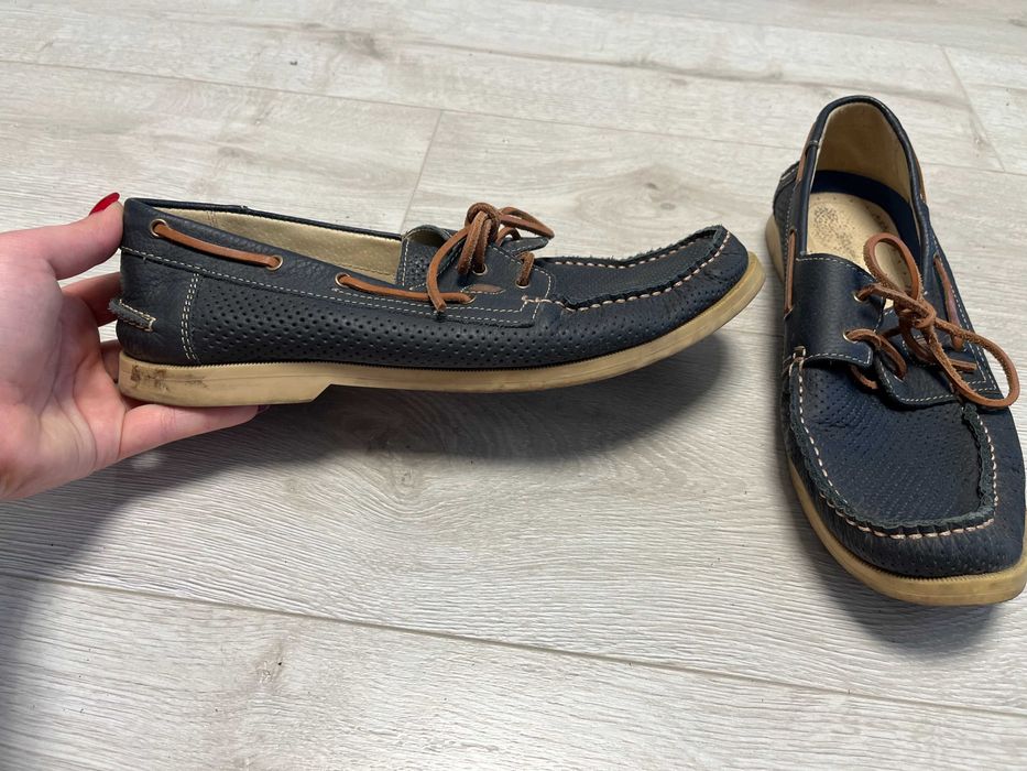 Чоловічі мокасини синього кольору