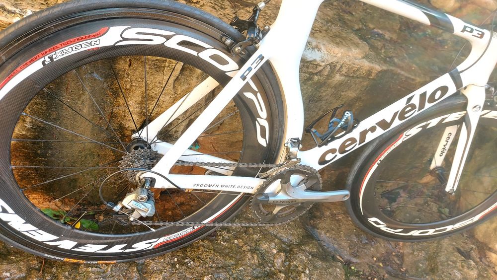 Bicicleta de estrada Cervélo P3 Contrarelógio t58