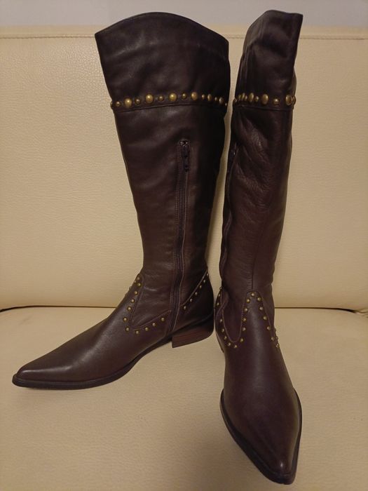 HUSH PUPPIES, Skórzane kozaki , ocieplone Roz 38