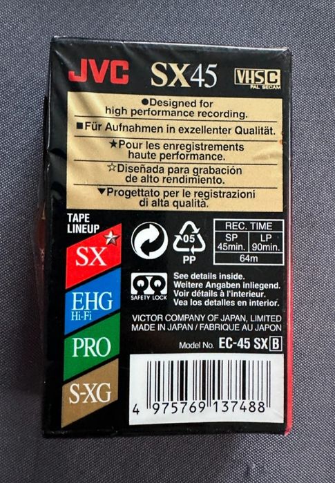 cassetes vhs-c JVC