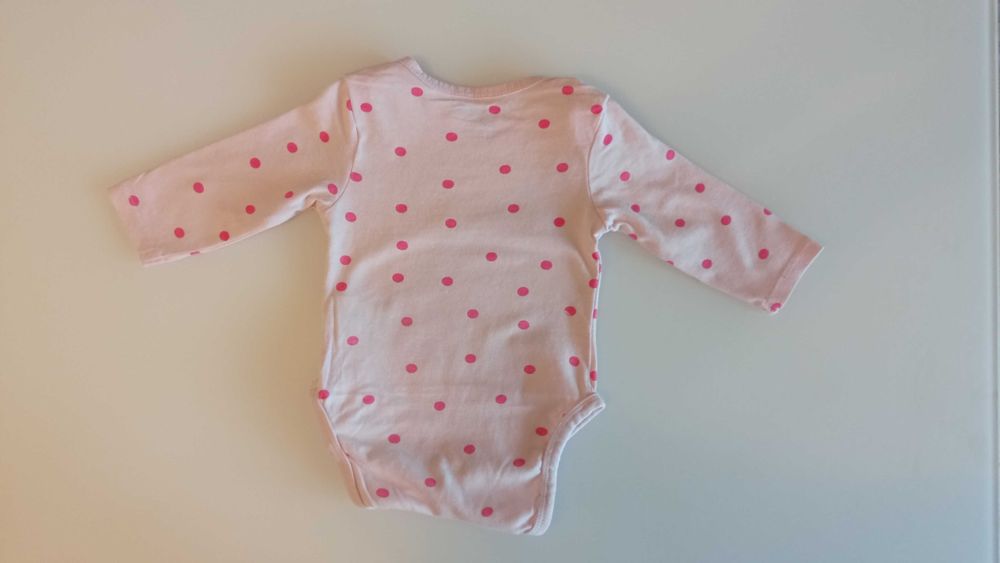 Body w kropki długi rękaw dla dziewczynki r.62
