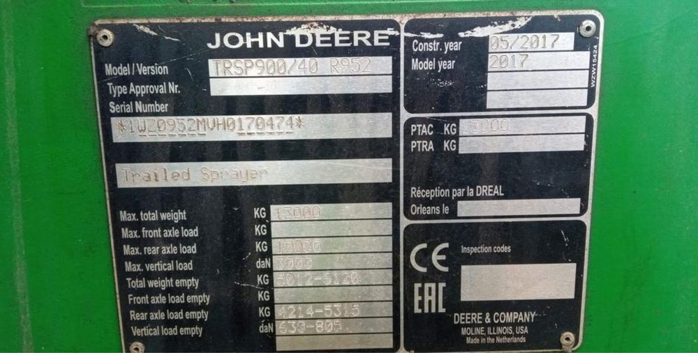 Opryskiwacz john deere m952i
