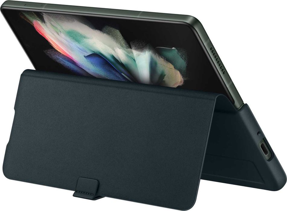 Оригинальный чехол книжка Samsung Z Fold 3 5G Leather Flip Cover