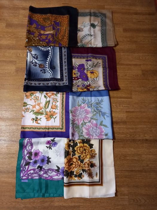 Платки : шерсть, шелк, шифон.