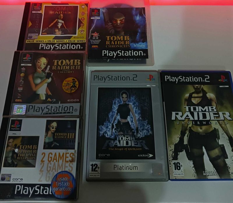 Playstation 2 + Jogos Tom Raider