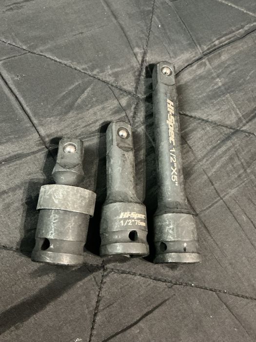 Набор ударных удлинителей 1/2" Hi-Spec + кардан (3 предмета) / Удлинители для гайковерта
