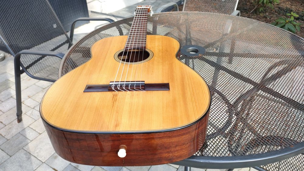 Höfner (?) Germany 70s Piękna gitara klasyczna Palisander lity świerk