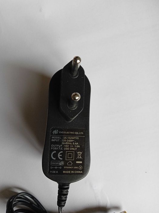 2 szt. x Zasilacz impulsowy 15V 1A 15W wtyk: 4,7x1,7 mm