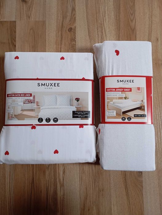 Komplet pościel i prześcieradło bawełniane 220x200