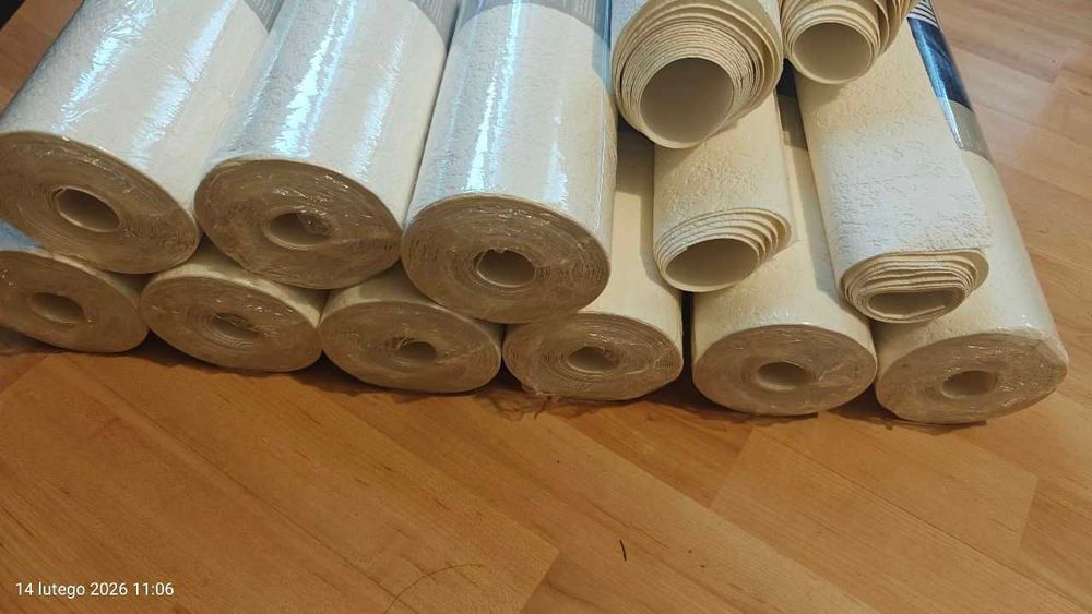 Tapeta strukturalna Marburg, biała, wygląd tynku 50m2 10,05 x 0,53