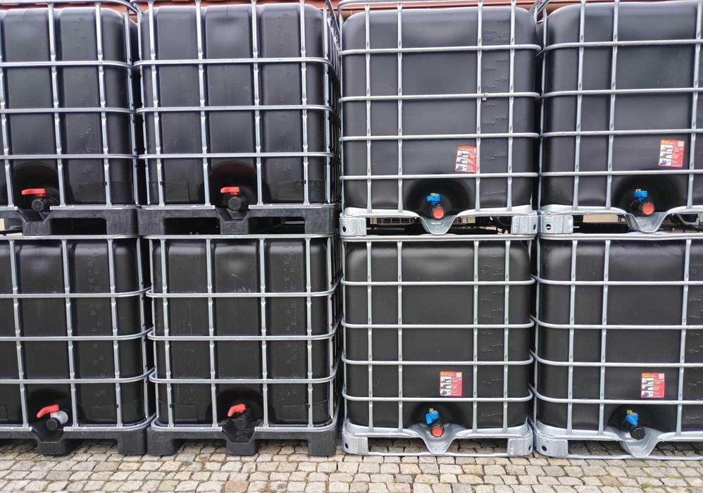 Czarny Zbiornik 1000L / 600L Beczka Mauzer Paletopojemnik - Dostawa