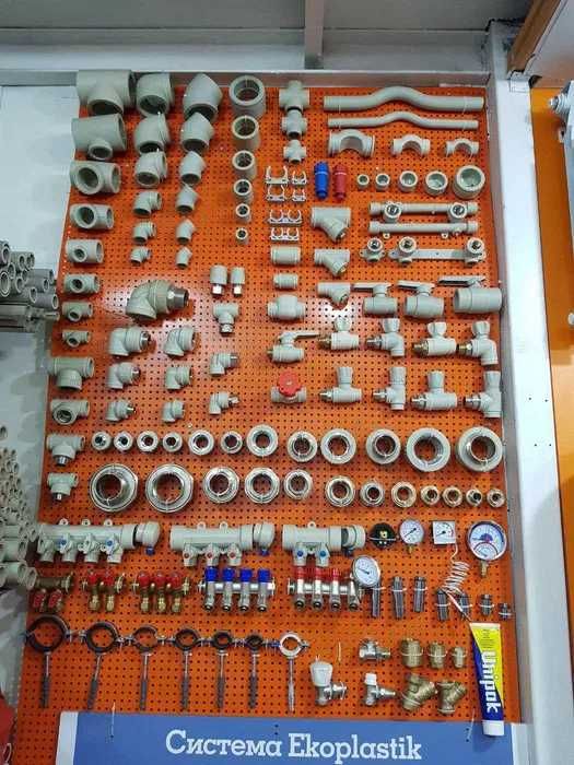 Труби поліпропіленові та фітинги Koer, Wavin, Kalde, Evci