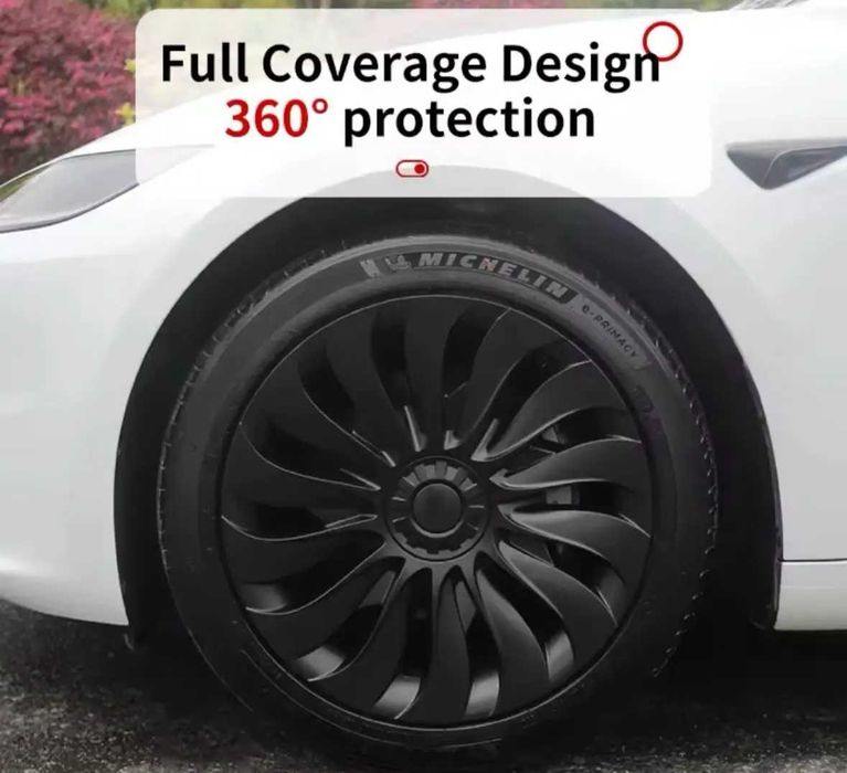 Комплект ковпаків 4 шт для Tesla model 3 R19 на диски турбіни