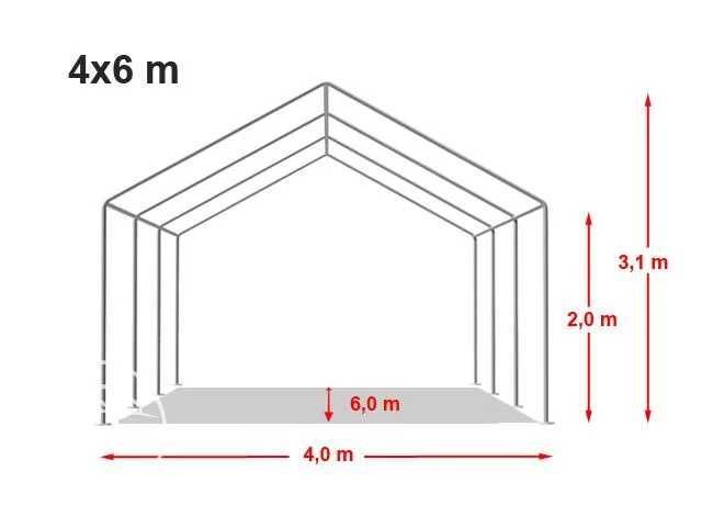 PROFINAMIOT 4x6m Namiot imprezowy PVC biały gratis dostawa