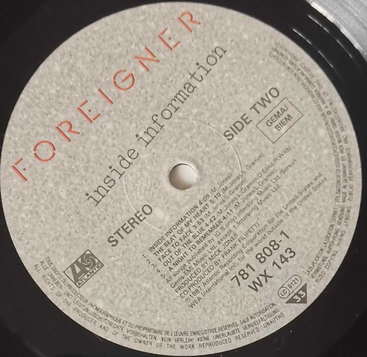 Foreigner – Inside Information