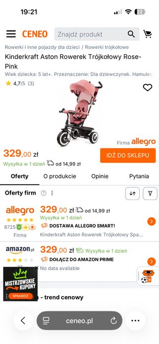 Rowerek dziecięcy Kinderkraft