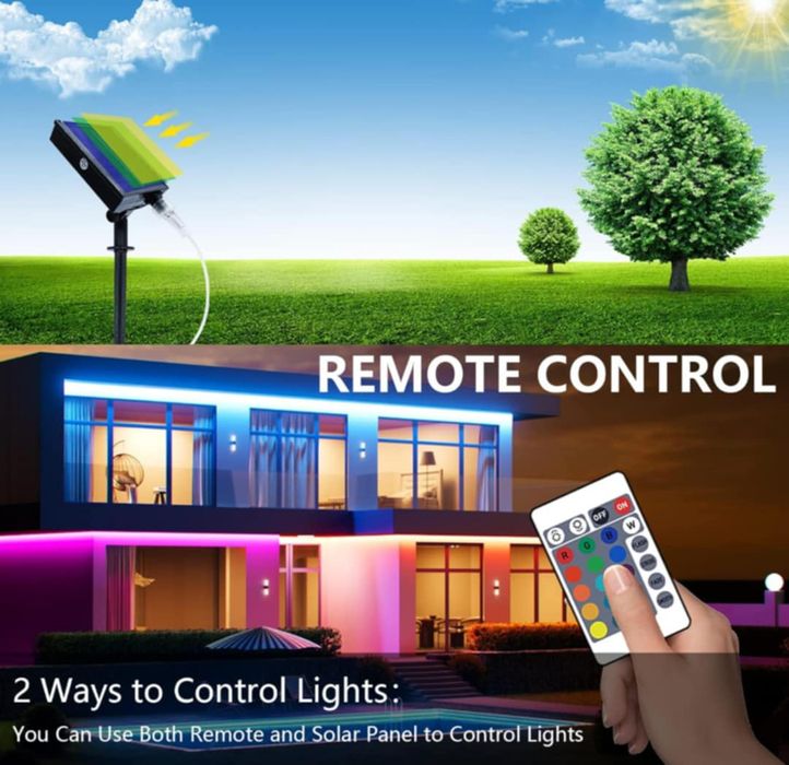 Zewnętrzna słoneczna taśma LED 10 m SMD 5050 Światła LED RGB