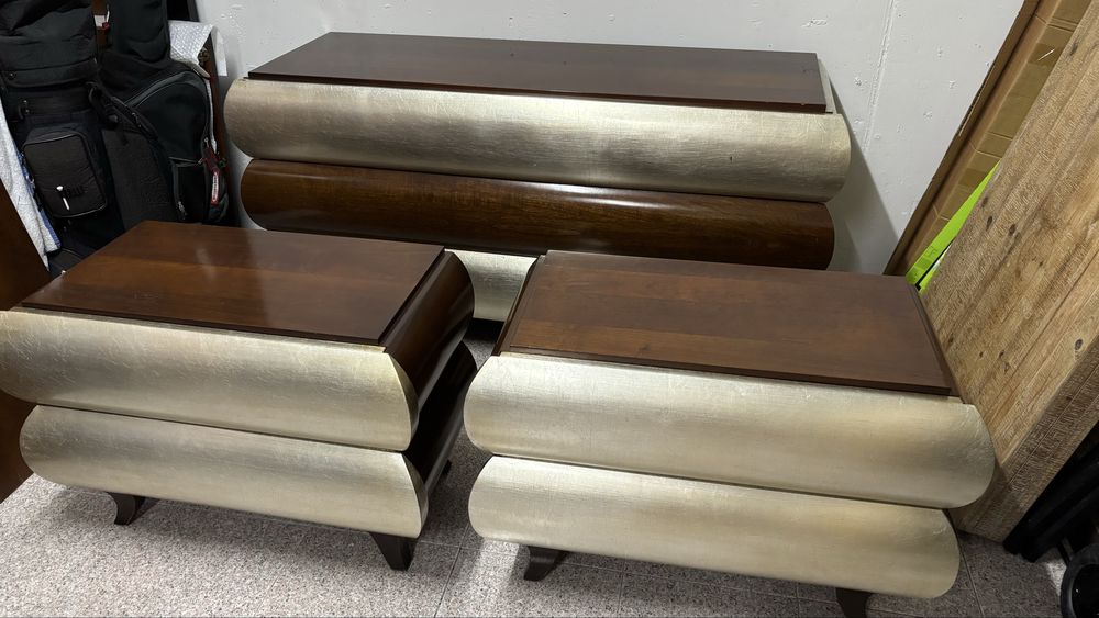 Comoda e duas mesas cabeceira - Design Moderno