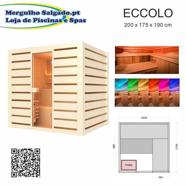 Sauna Vapor VAPORI 6 - 4.150€ - Mergulho Salgado Piscinas e Spas