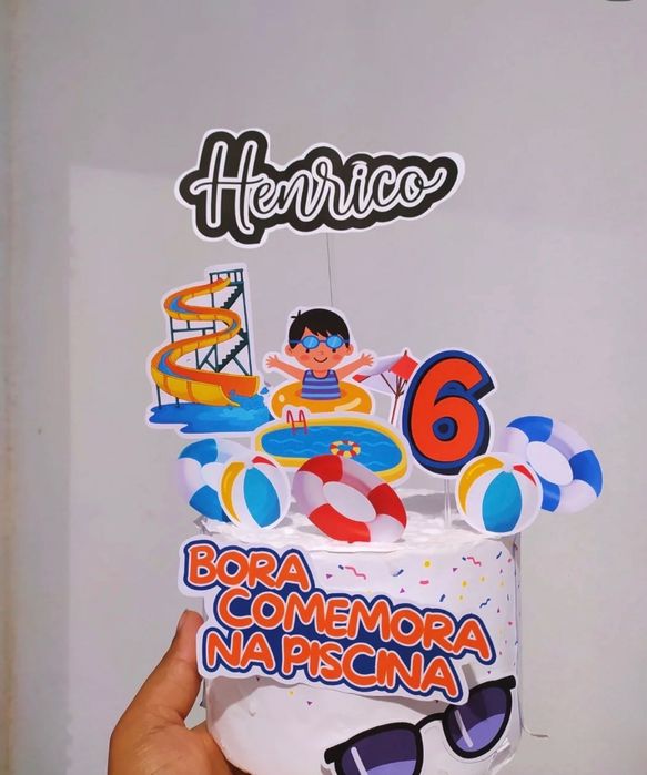 Topos de bolo de aniversário personalizados