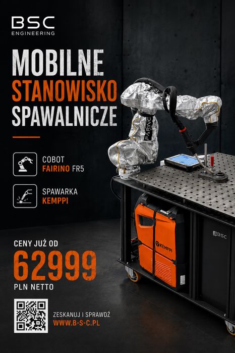 Mobilne stanowisko spawalnicze  cobot Fairino FR5 FR10 Kemppi