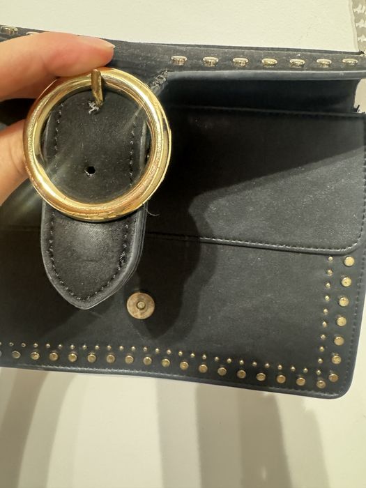 Torebka topshop kopertowa czarna ćwieki