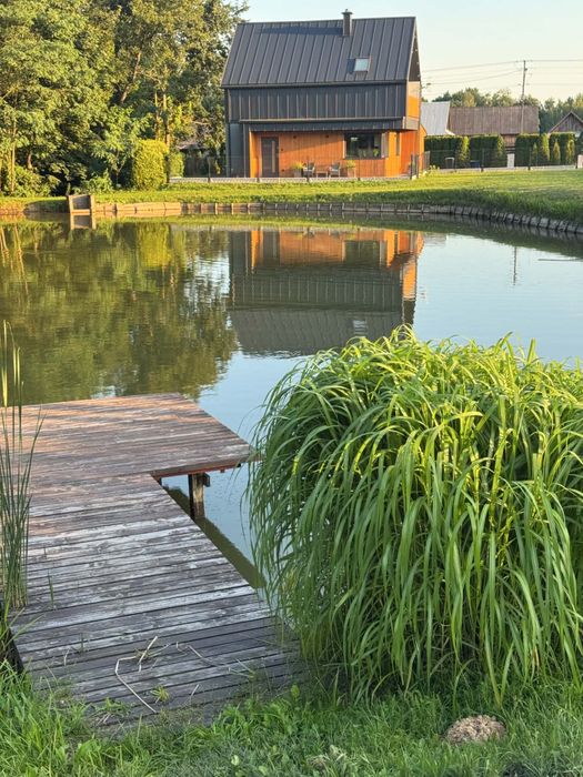 Domek nr 3 z jacuzzi (termobania), staw, sauna, 10 osób