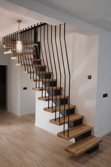 Schody dywanowe stalowe z pełnej blachy - Łódź