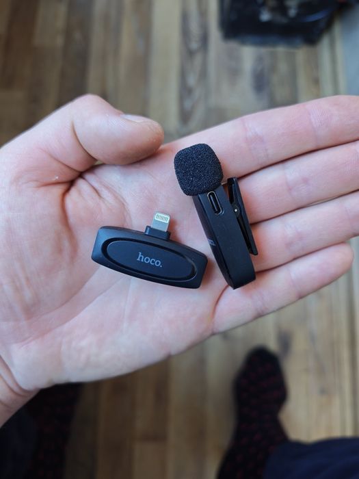 Мікрофон петличка Hoco L15. Петличка + гарнітура lightning