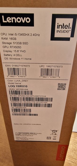 laptop lenovo LOQ i5-13gen RTX 5050