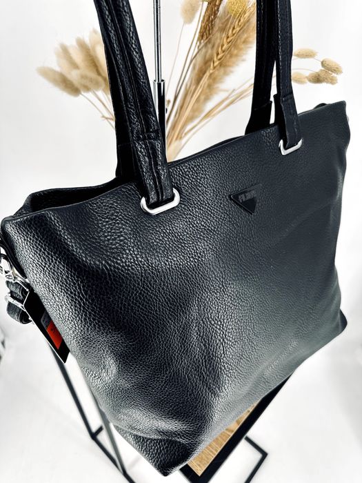 Nowa duża torebka damska a4 czarna shopperka