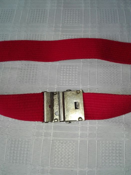Pasek męski, czerwony 110cm