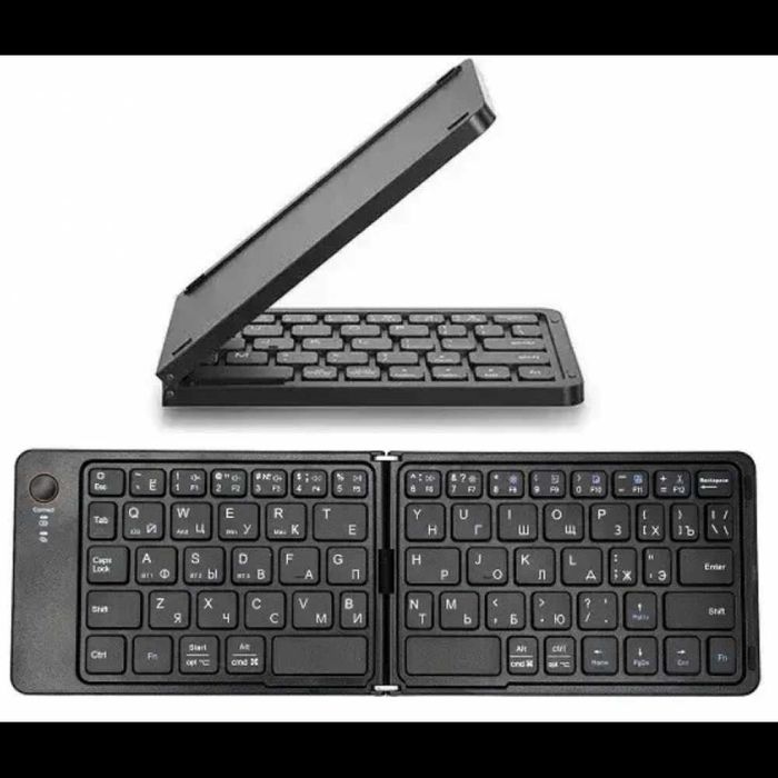 Клавиатура беспроводная bluetooth HB-028, раскладная, 67 клавиш, (Eng/Pyc), 283x95x9 мм Чёрная