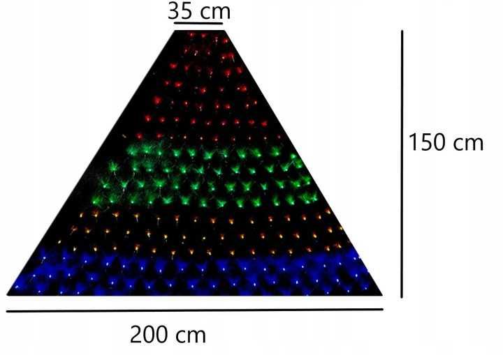 LAMPKI CHOINKOWE zewnętrzne 204 LED choinka biały zimny