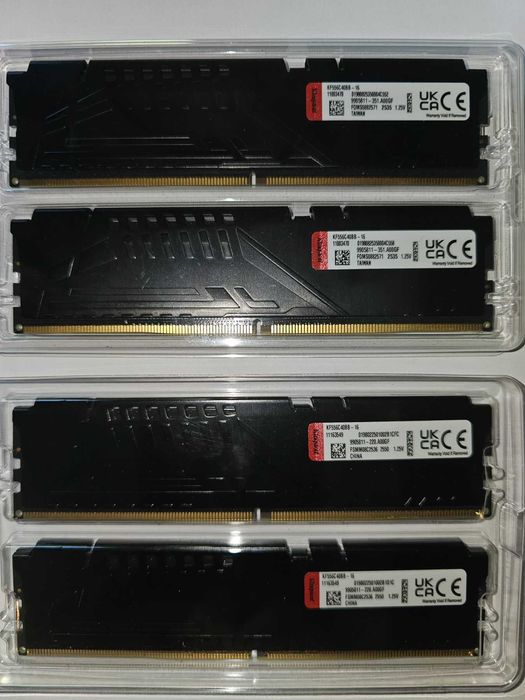 Memória RAM 64Gb DDR5 Kingston Fury Beast Black 5600MHz 4x16GB para Computador