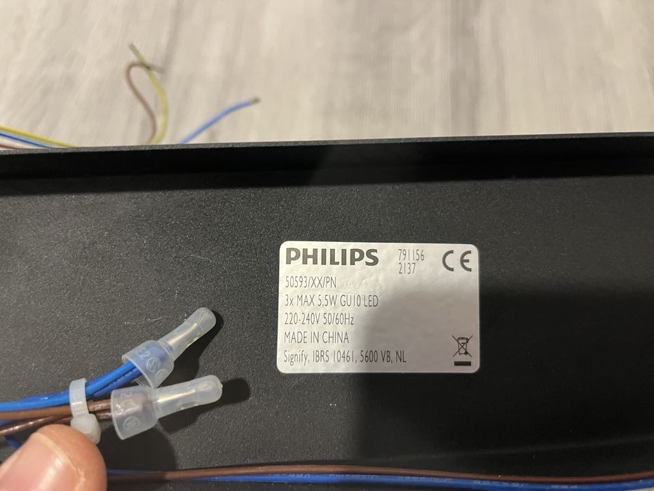 foco de teto philips 3 lâmpadas, preto, metal
